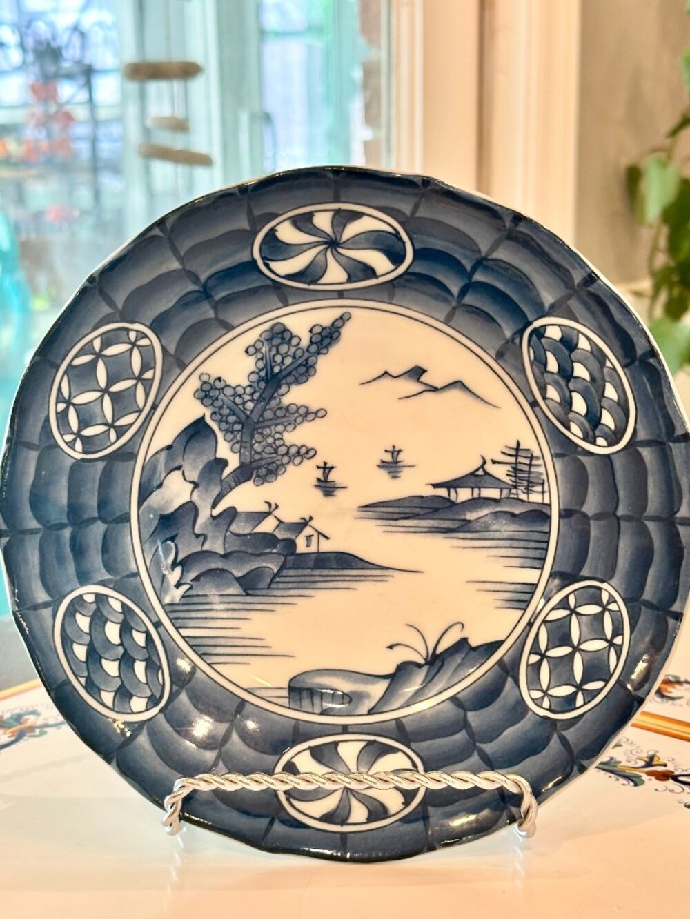 Vintage Japanese Porcelain Blue & White dish